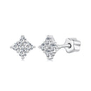 925 Sterling Silver 10mm Moissanite Earrings for Women