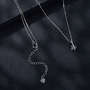 925 Sterling Silver Moissanite Plated Platinum Necklace for Women, 6.5mm, Style L, 400mm Length
