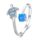925 Sterling Silver Ring with Pavé Set CZ and Translucent Opal, 1.5mm Width for Women