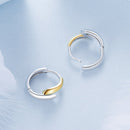 925 Sterling Silver White Gold Plated Earrings 13*6mm for Women
