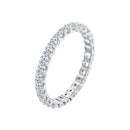 S925 Sterling Silver 2.0mm Moissanite Ring Size 9 for Women