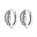 925 Sterling Silver Oxidized Earrings 12*5mm