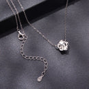 925 Sterling Silver Moissanite 0.5 Carat White Gold Plated Necklace for Women