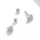 925 Sterling Silver Earrings with Pavé Setting CZ