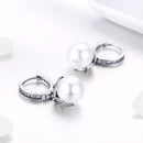925 Sterling Silver Earrings with Quality Shell Pearl and CZ for Women