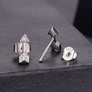 925 Sterling Silver 0.08ct and 0.12ct Moissanite Earrings in White Gold for Women