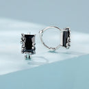 925 Sterling Silver Earrings with CZ and Oxidized Finish for Women