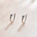 925 Sterling Silver Plated Platinum CZ Earrings for Women