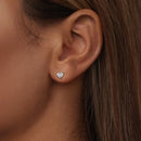 925 Sterling Silver Moissanite 0.15ct Earrings for Women