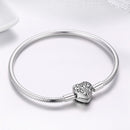 SCB 925 Sterling Silver Bracelet in Classic Style, Size 17.0 for Women