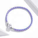 925 Sterling Silver Oxidized Silver Leather 17cm Bracelet