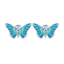 925 Sterling Silver Earrings with Enamel and CZ for Women