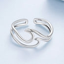 925 Sterling Silver Oxidized Ring for Men - Width 0.3-1.1cm