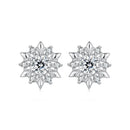 925 Sterling Silver White Gold Plated 0.7cm Pavé Set CZ Earrings for Women