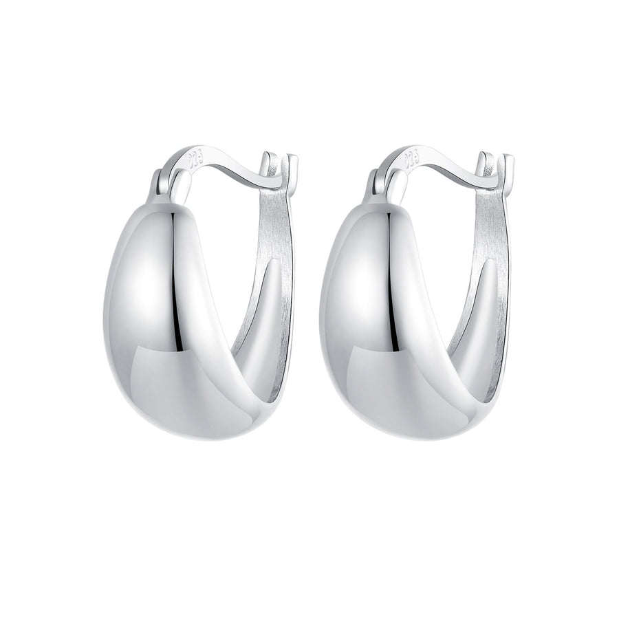 925 Sterling Silver White Gold Plated Earrings for Women