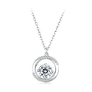 925 Sterling Silver Moissanite Necklace 40+5cm with CZ for Women