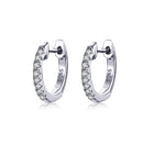 925 Sterling Silver 1.3cm Pavé Set CZ Earrings