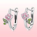 925 Sterling Silver Enamel Oxidized Silver Earrings for Women - 1.5x0.7cm