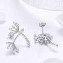925 Sterling Silver Jewelry Set with Pavé Setting CZ, 2.0*1.4cm