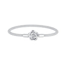 925 Sterling Silver Bracelet with Oxidized Finish and CZ 17.0 cm