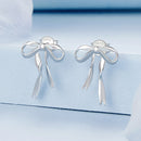 925 Sterling Silver Earrings with White Gold Plating - 1.8x1.3cm for Women