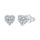 925 Sterling Silver Moissanite 0.03 Carat Earrings for Women