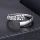 925 Sterling Silver Moissanite Ring Size E