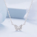 925 Sterling Silver Necklace with Pavé Setting CZ, Length 390+60mm, Pendant Size 8x15mm, for Women
