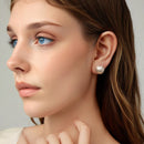 925 Sterling Silver 1.4cm White Gold Plated Earrings