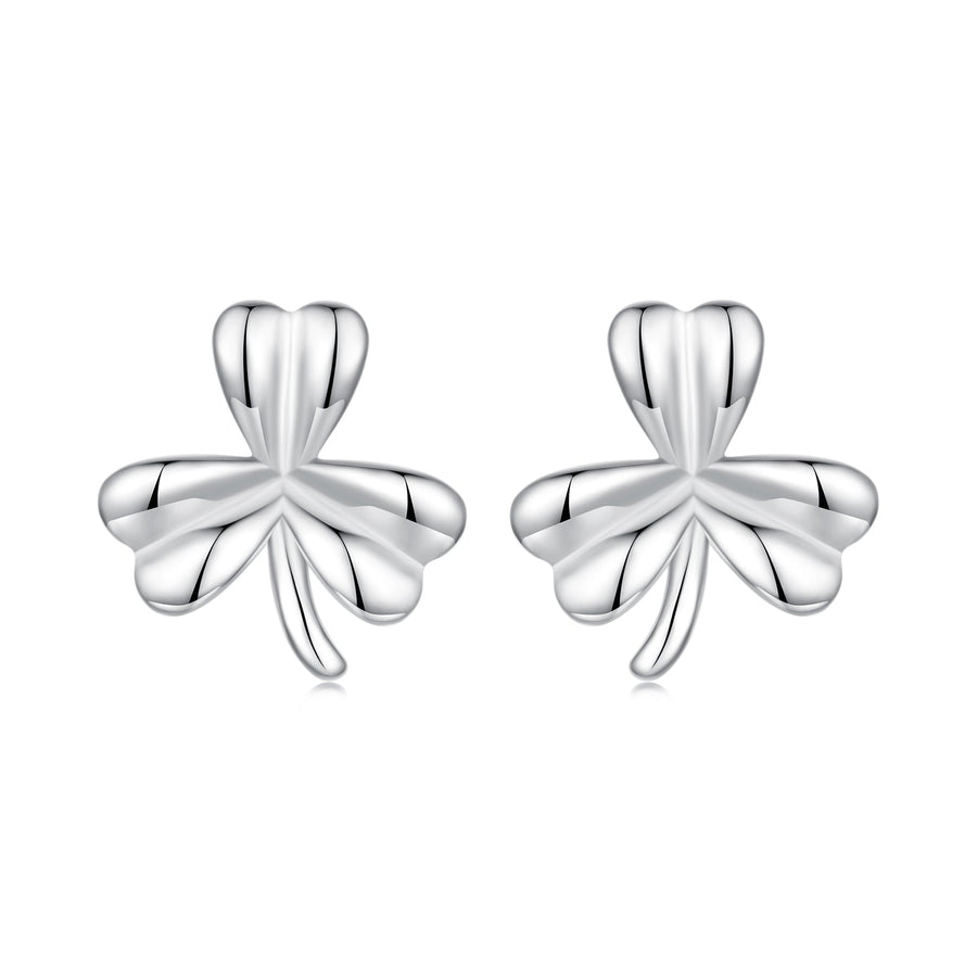 925 Sterling Silver White Gold Plated 0.7cm Earrings for Women