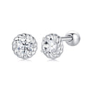 925 Sterling Silver 3mm Moissanite Earrings for Women