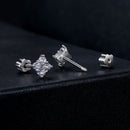 925 Sterling Silver 10mm Moissanite Earrings for Women