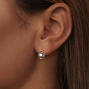 925 Sterling Silver Earrings 10x7mm with Oxidized Silver for Women