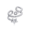 925 Sterling Silver Oxidized Silver Pavé Setting CZ Earrings