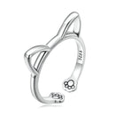 925 Sterling Silver Oxidized Paw Design Ring