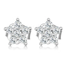 925 Sterling Silver Plated Platinum Pavé Setting CZ Earrings for Women