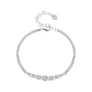 925 Sterling Silver 5MM Moissanite Bracelet for Women