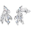 925 Sterling Silver White Nano Opal CZ 1.3*0.8cm Earrings for Women