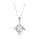 925 Sterling Silver Necklace with White Gold Plating and CZ - 40+5cm for Women