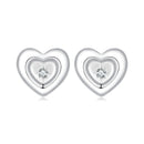 925 Sterling Silver White Gold Plated CZ Earrings
