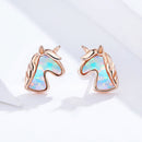 925 Sterling Silver Opal Earrings for Women
