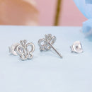 925 Sterling Silver Plated White Gold Earrings