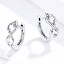 925 Sterling Silver Earrings - 1.2*0.4cm, Platinum Plated for Women