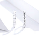 925 Sterling Silver Plated Platinum Earrings for Women