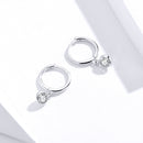 925 Sterling Silver Gold Plated Pavé Setting CZ Earrings for Women