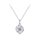 925 Sterling Silver 0.5 Carat Moissanite Necklace with White Gold Plating for Women