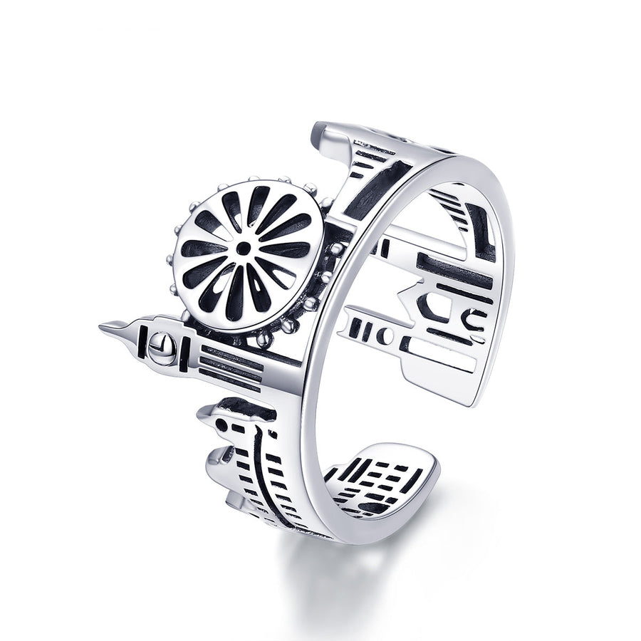 S925 Sterling Silver 1.2 cm Wide Ring