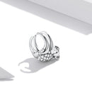 925 Sterling Silver CZ Pavé Setting Earrings