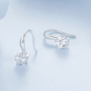 925 Sterling Silver Earrings with Pave Setting CZ 12*5mm for Women