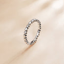 925 Sterling Silver Oxidized Ring Size 6.0 for Women